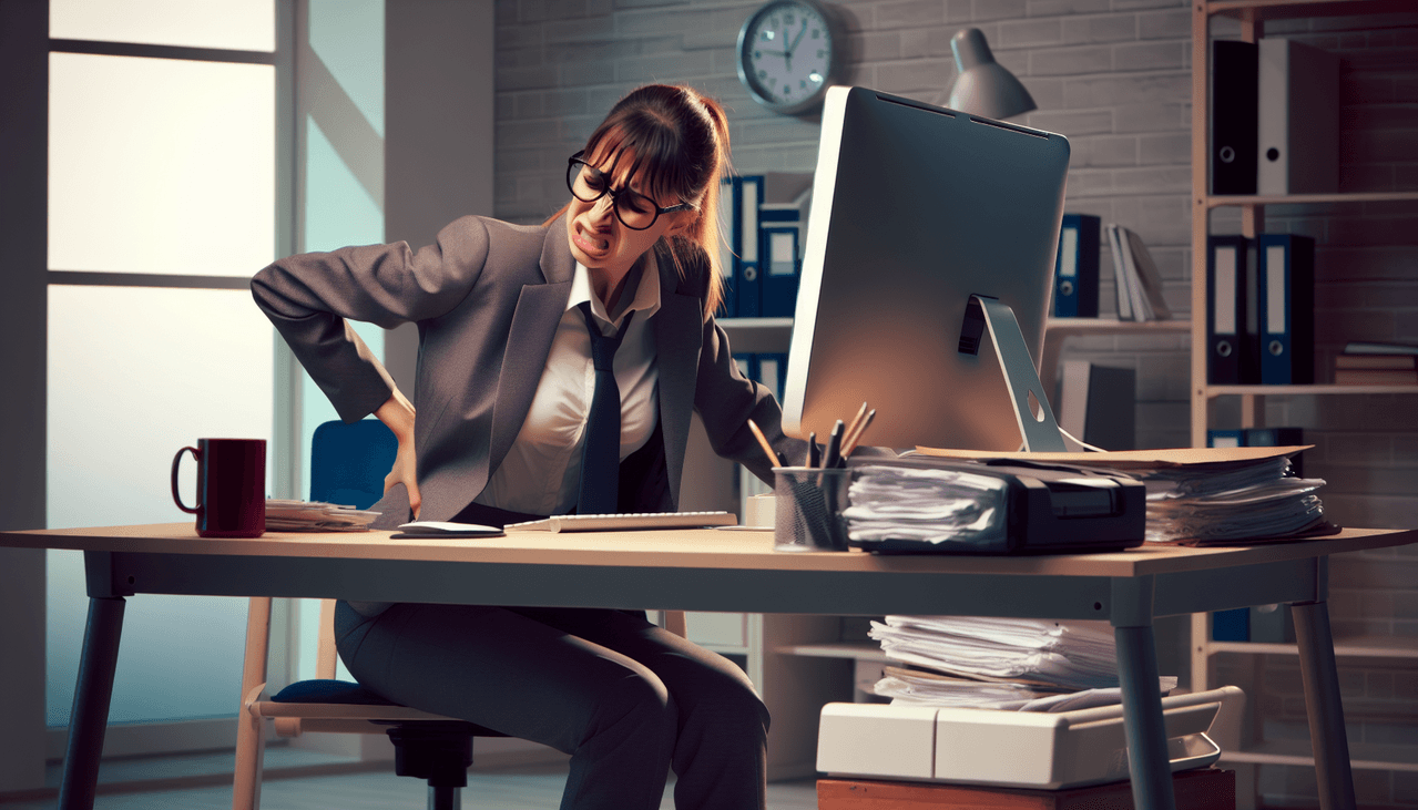 Praca biurowa a ból kręgosłupa – Jak zapobiegać dolegliwościom ?